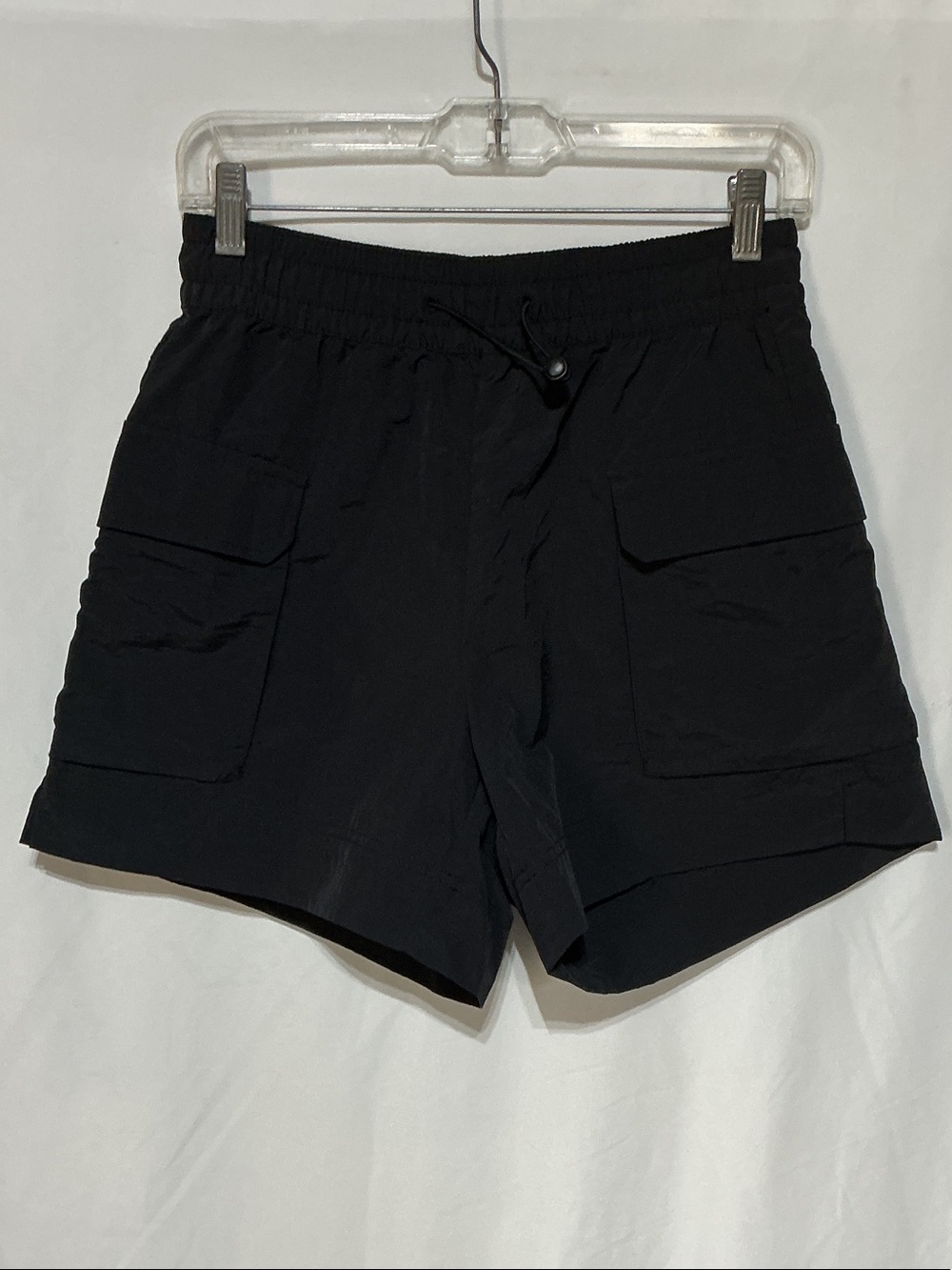 Old Navy Quick Dry Black Nylon Athletic Cargo Shorts Sz XS